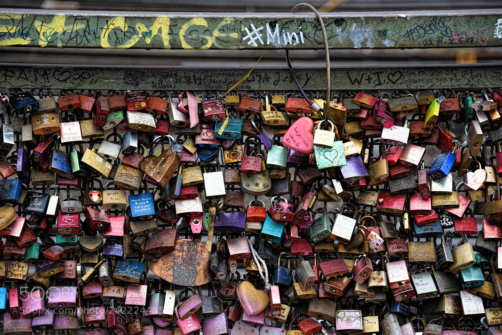 Nikon D810 sample photo. Love locks in cologne photography