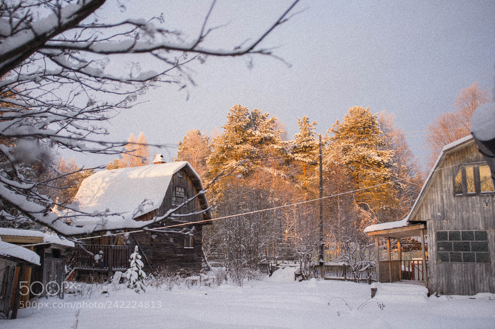 Fujifilm FinePix X100 sample photo. Winter houses photography