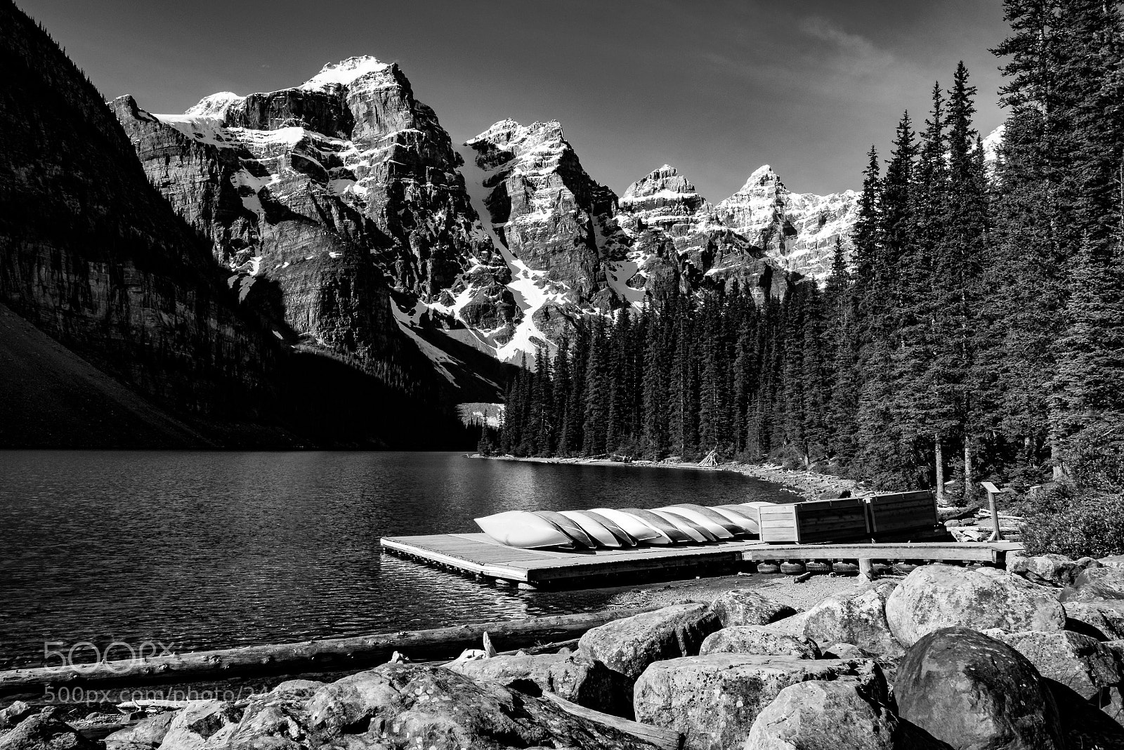 Panasonic Lumix DMC-GX7 sample photo. Moraine lake canoes photography