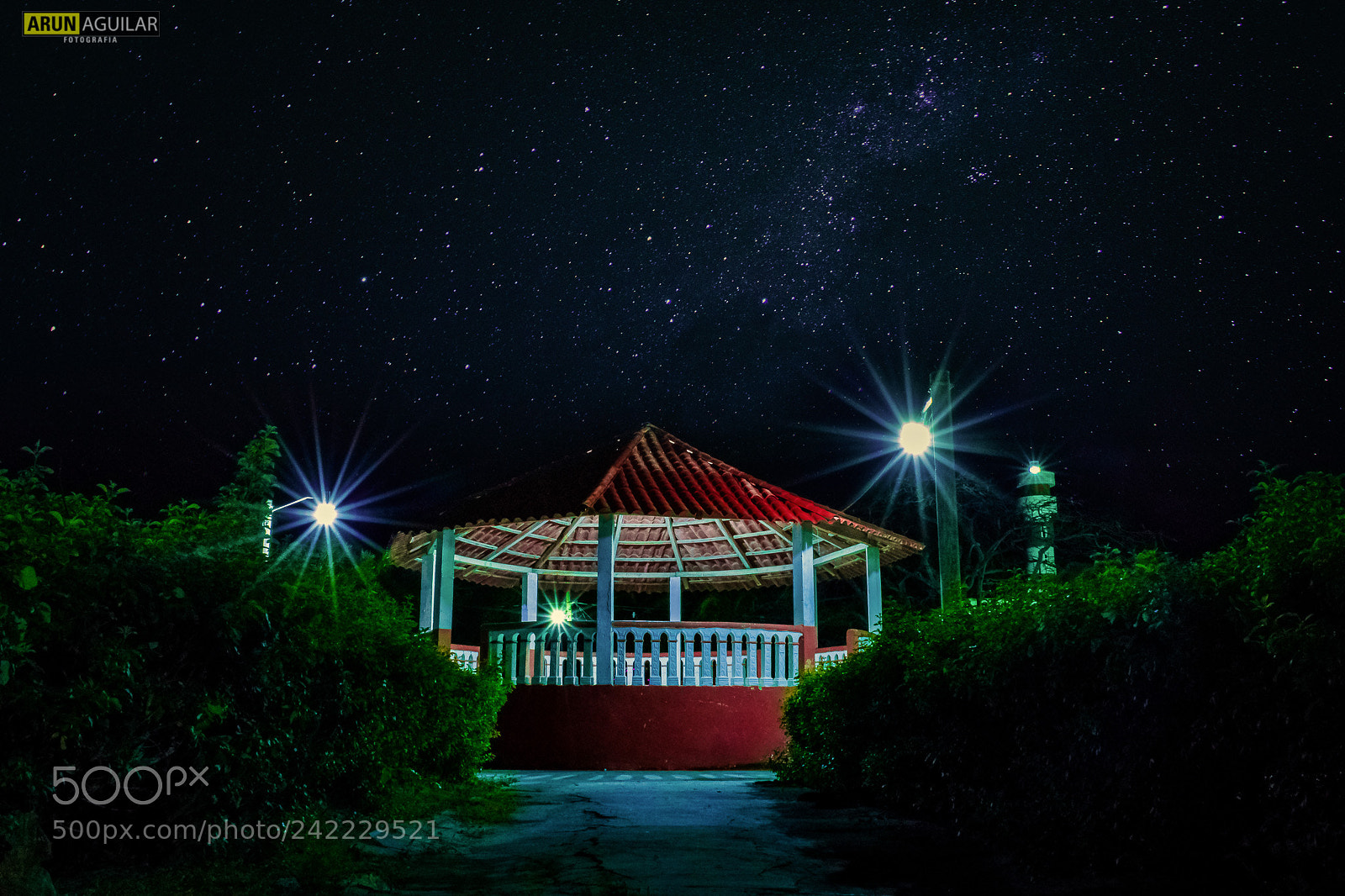 Nikon D3400 sample photo. Kiosco el cuyo night photography