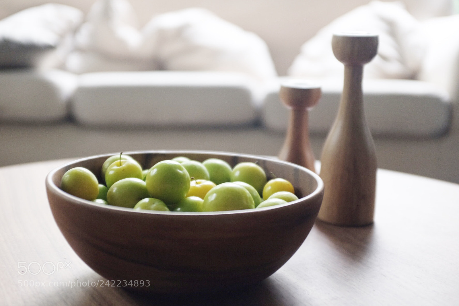 Fujifilm X100T sample photo. A green plum photography
