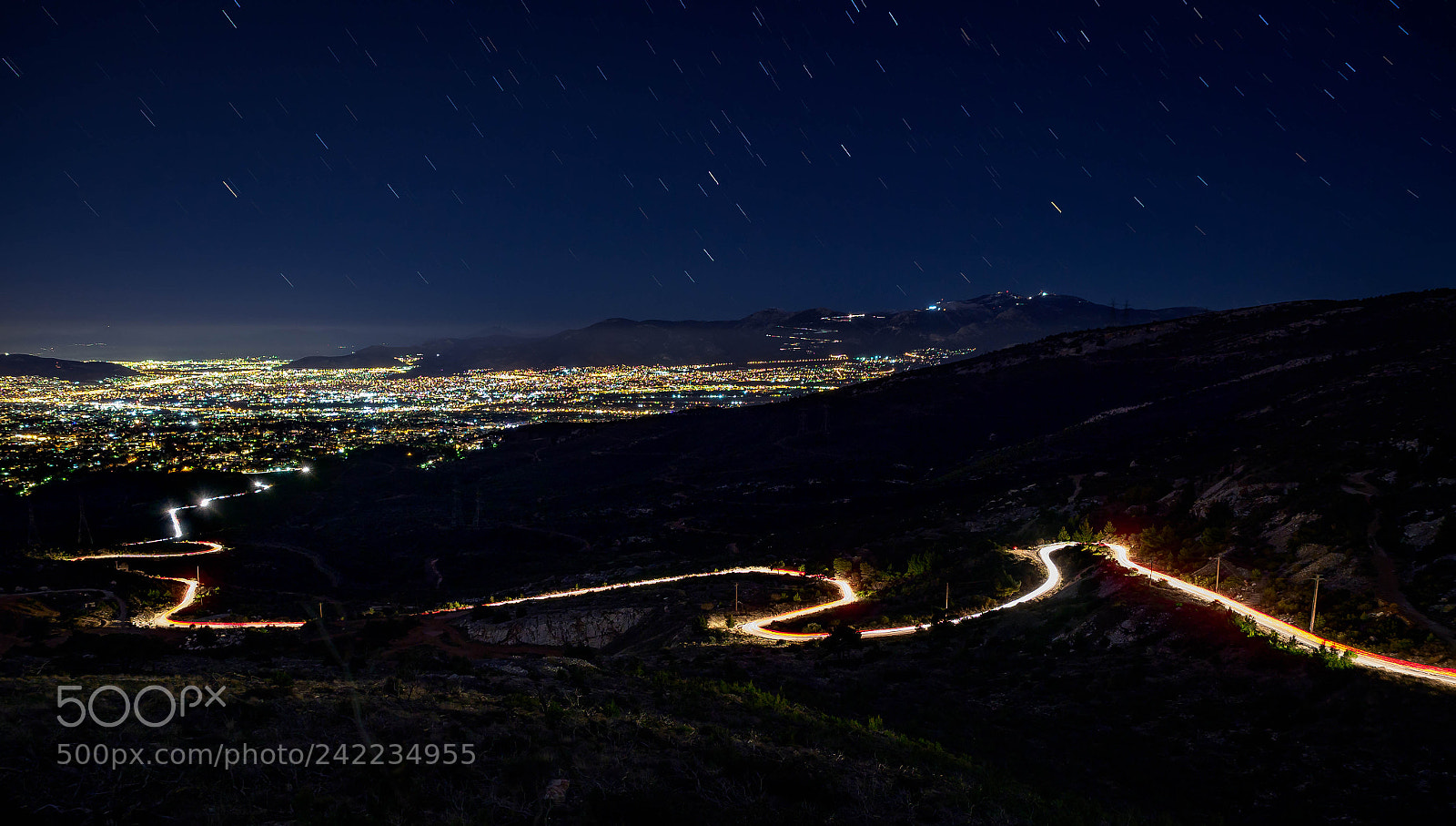 Olympus OM-D E-M1 Mark II sample photo. Night trails photography