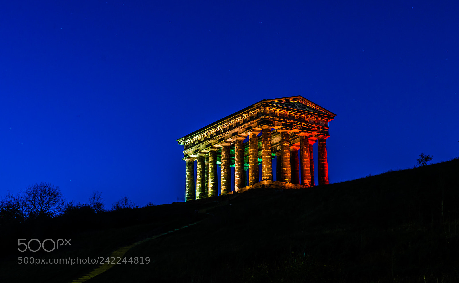 Nikon D800 sample photo. Penshaw monument at night photography