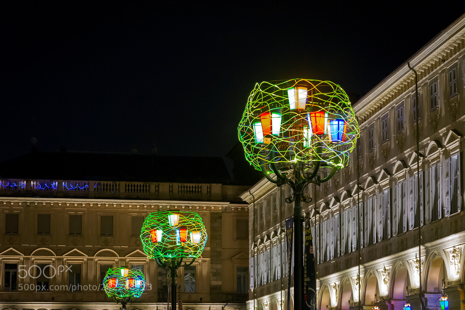 Nikon D7100 sample photo. Christmas lights in piazza photography