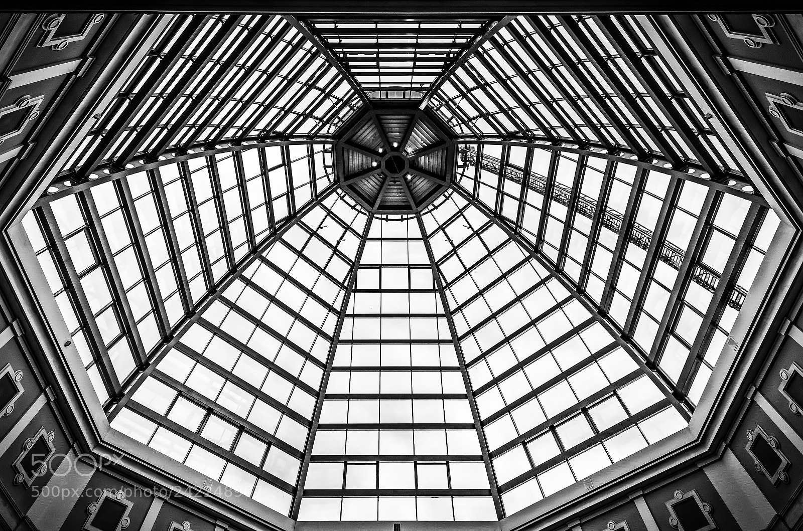 Nikon D810 sample photo. Shopping mall glass dome photography