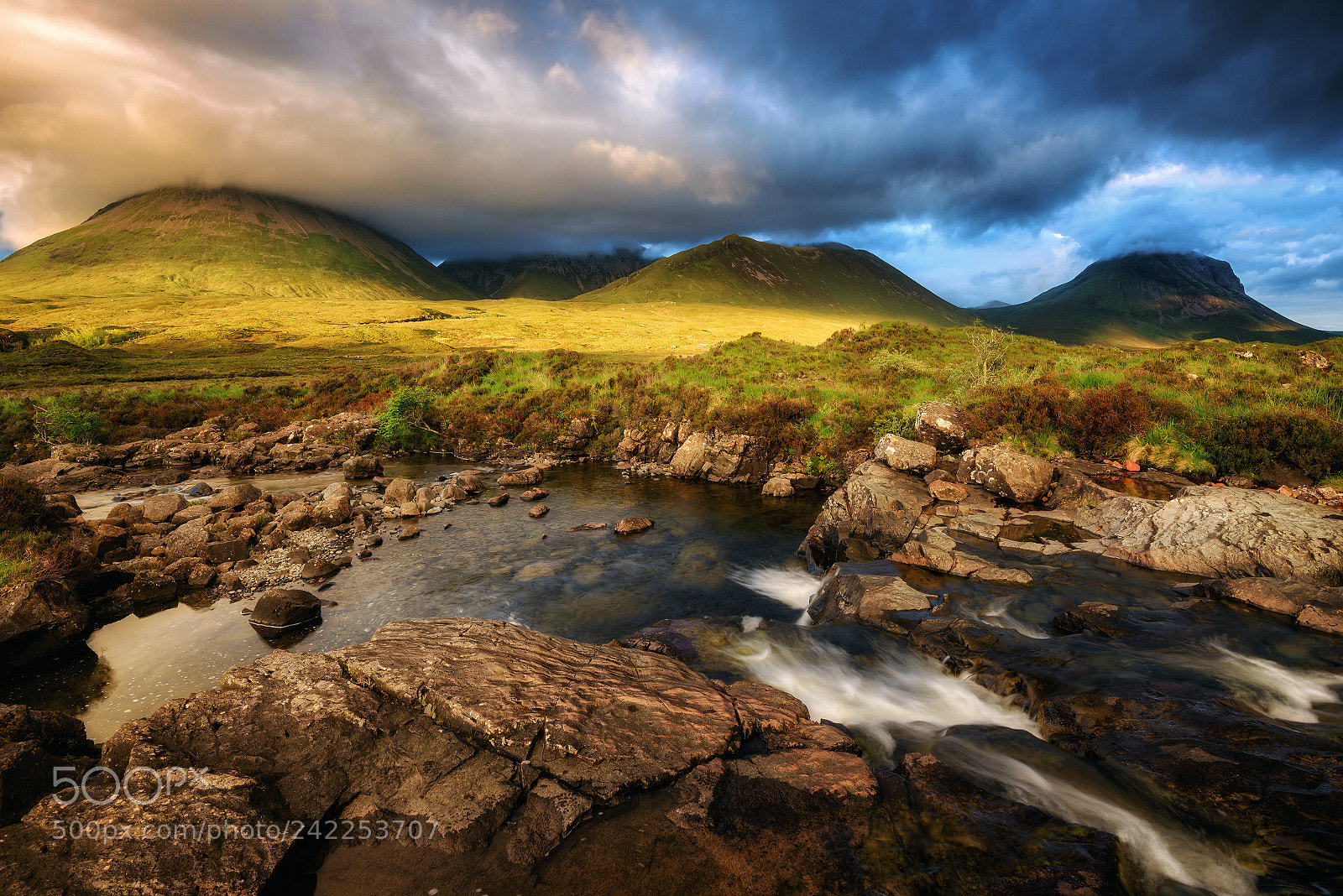 Nikon D800 sample photo. - red cuillins sunset - photography