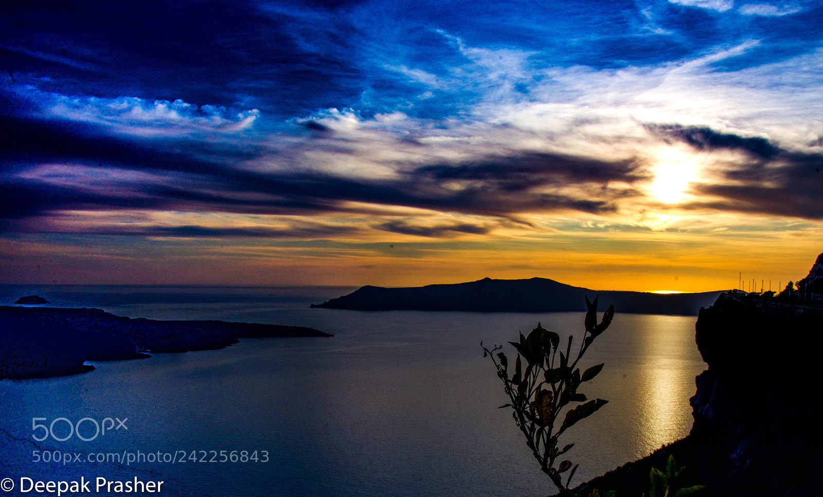 Nikon D800 sample photo. Santorini sun photography