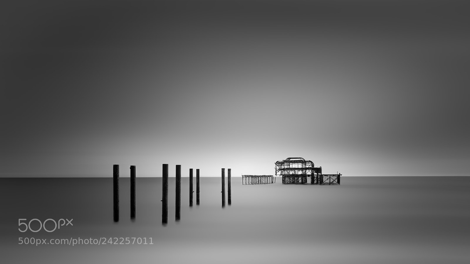 Nikon D810 sample photo. Brighton pier ruin photography