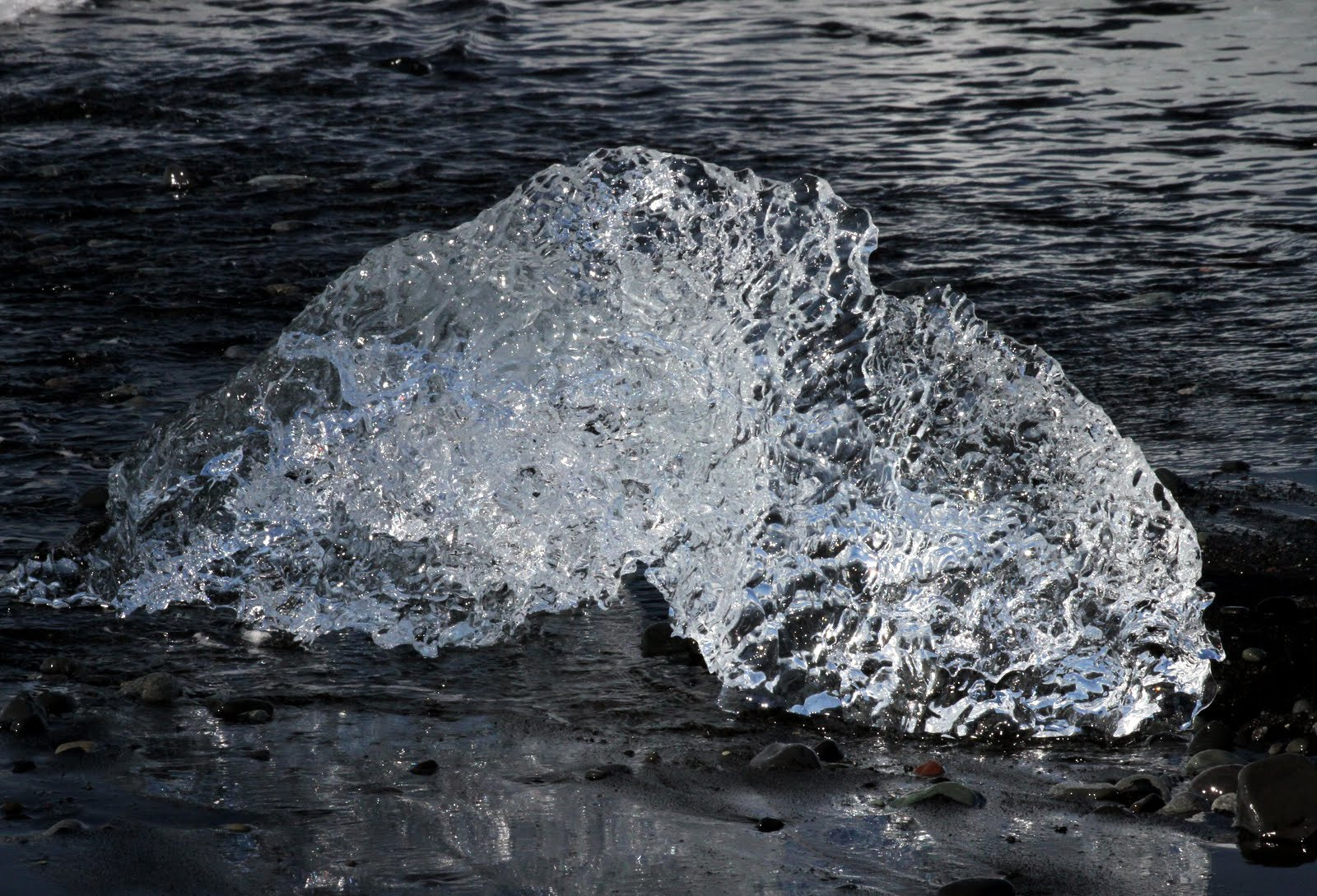 Canon EF 70-300mm F4-5.6 IS USM sample photo. Jökulsárlón ice on the beach photography