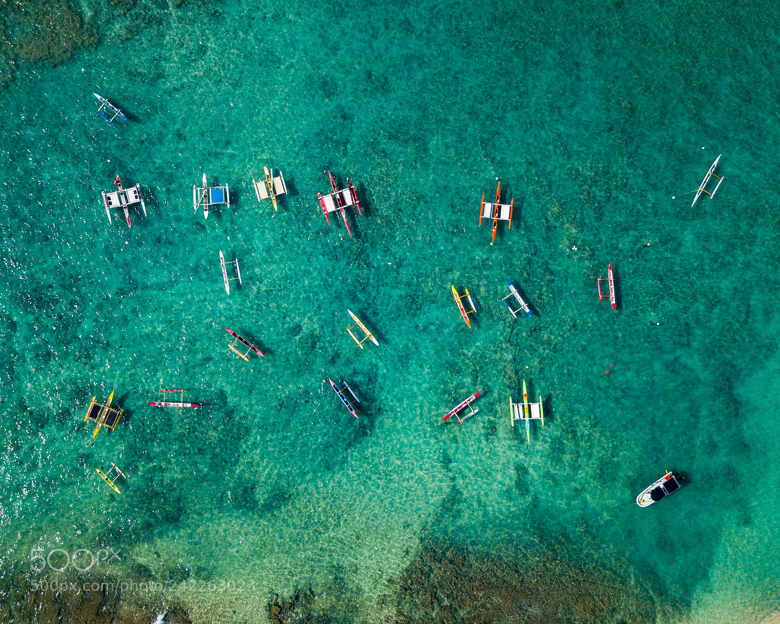 DJI FC220 sample photo. Parking at outrigger canoe photography