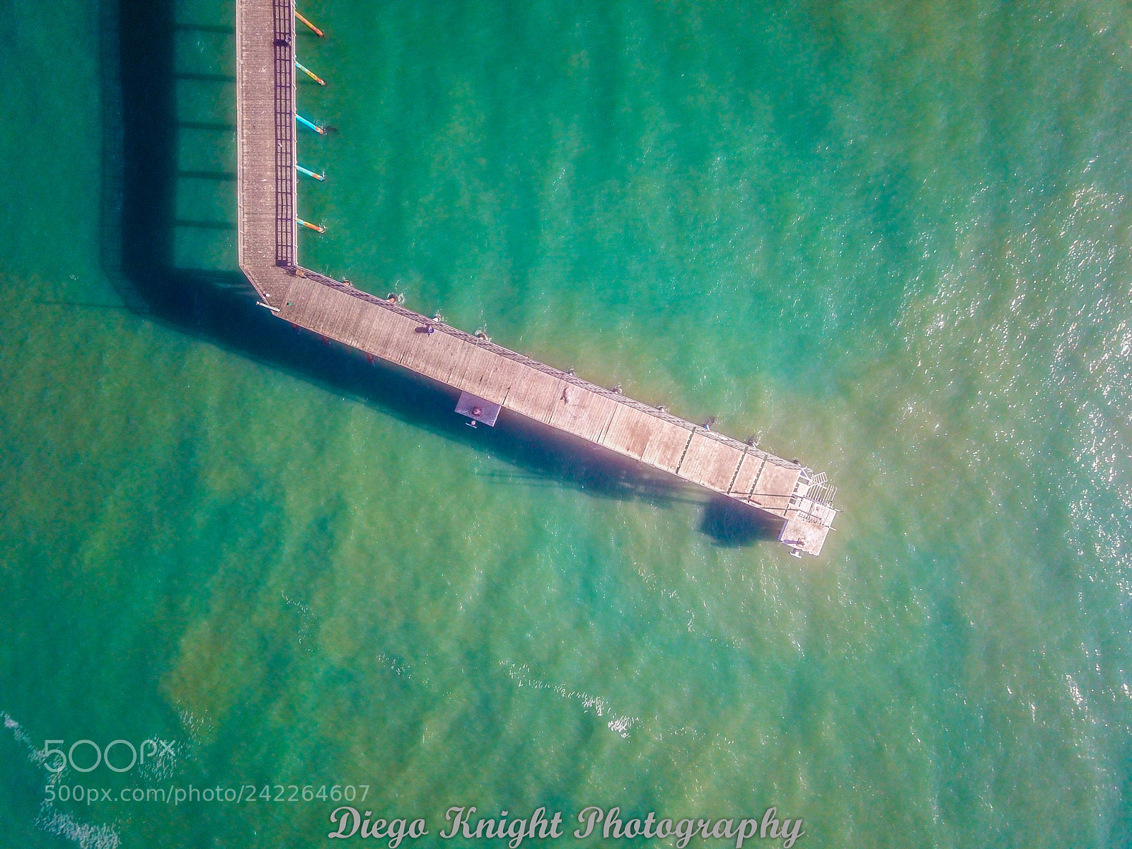 DJI FC220 sample photo. Pier over the pacific photography