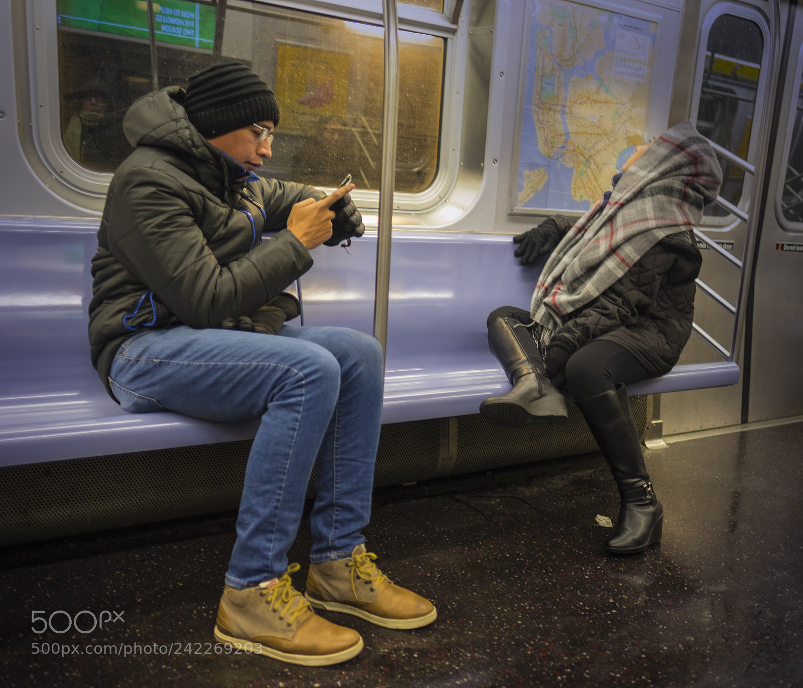 Fujifilm X-T1 sample photo. Downtown on the train photography