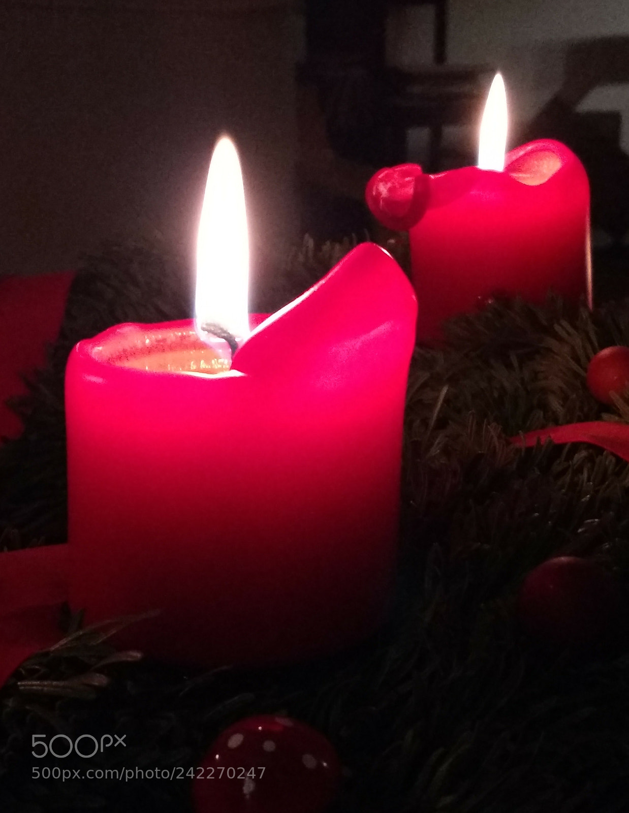 Motorola Moto G (4) sample photo. Christmas candles photography