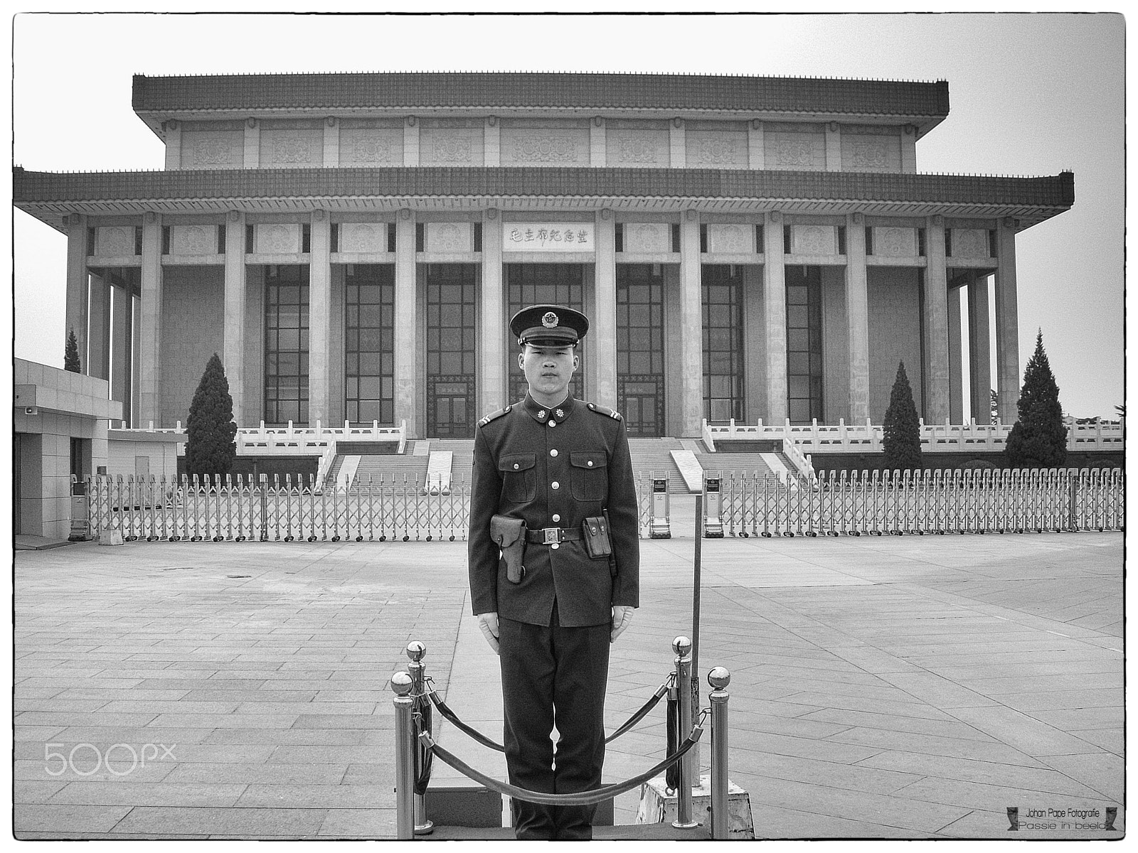Nikon COOLPIX S51 sample photo. At guard at the great hall of the republic photography