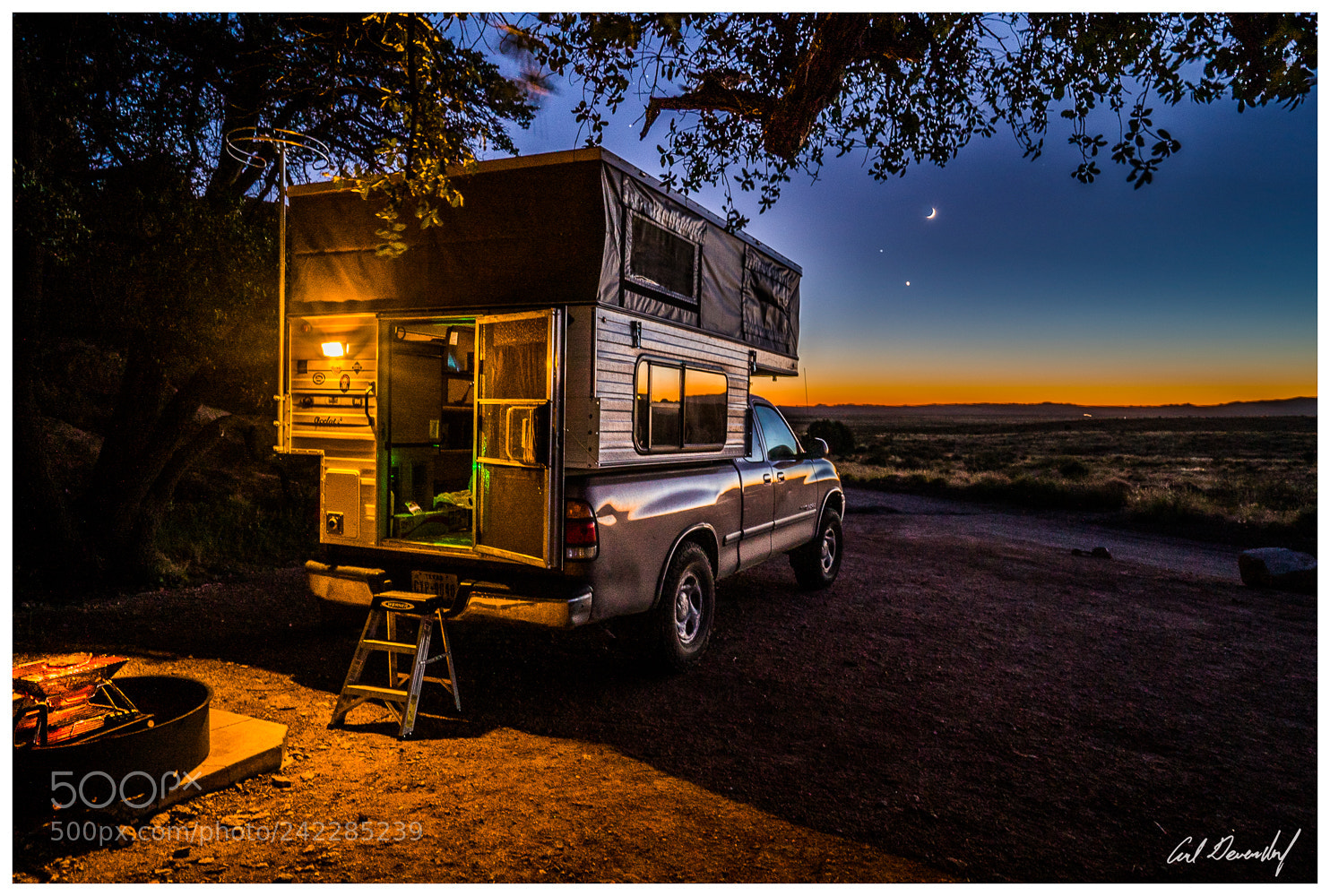 Sony a7S sample photo. Camping sunset city of photography