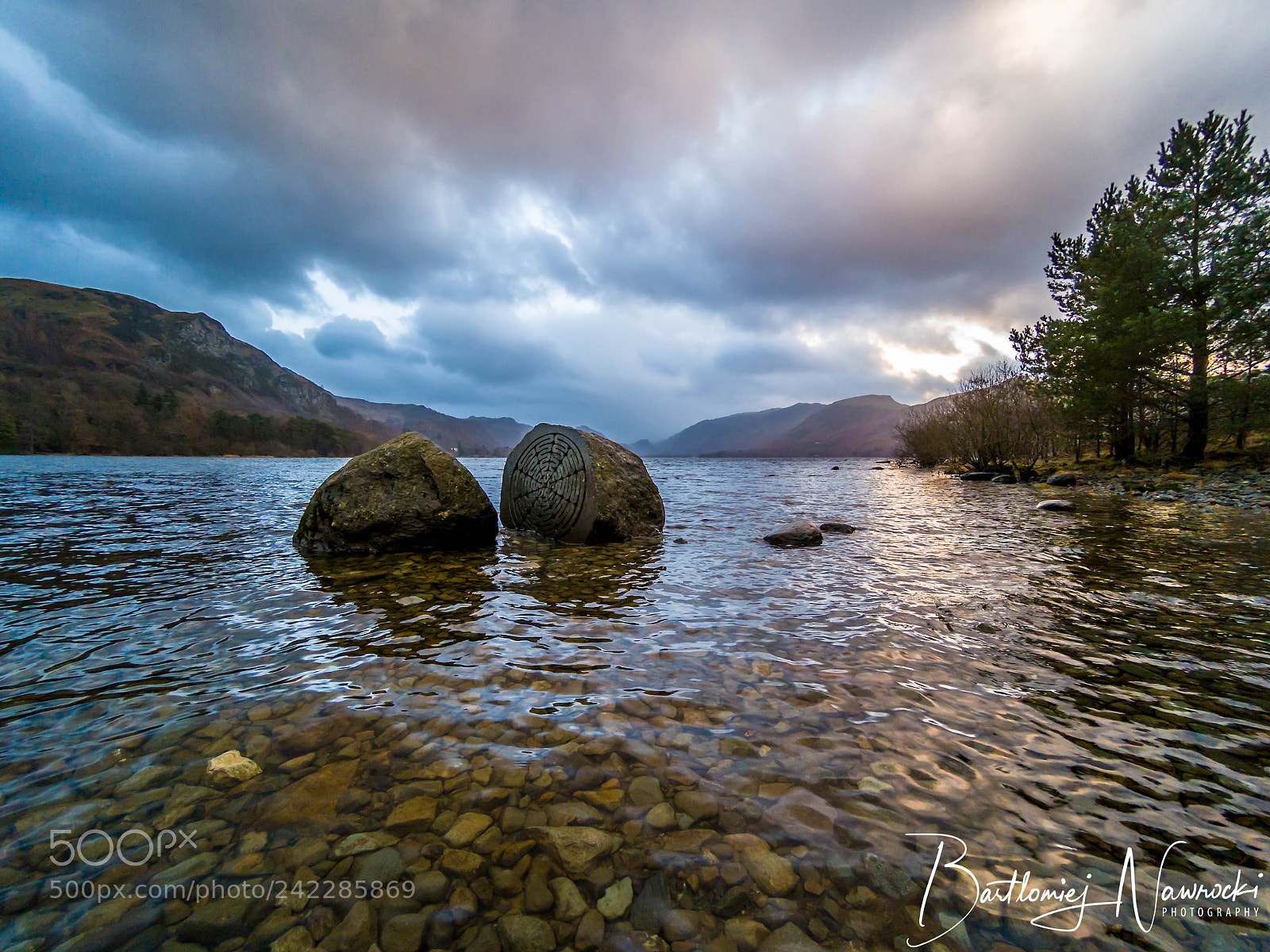 GoPro Hero5 Black sample photo. Millennium stone, derwent water photography
