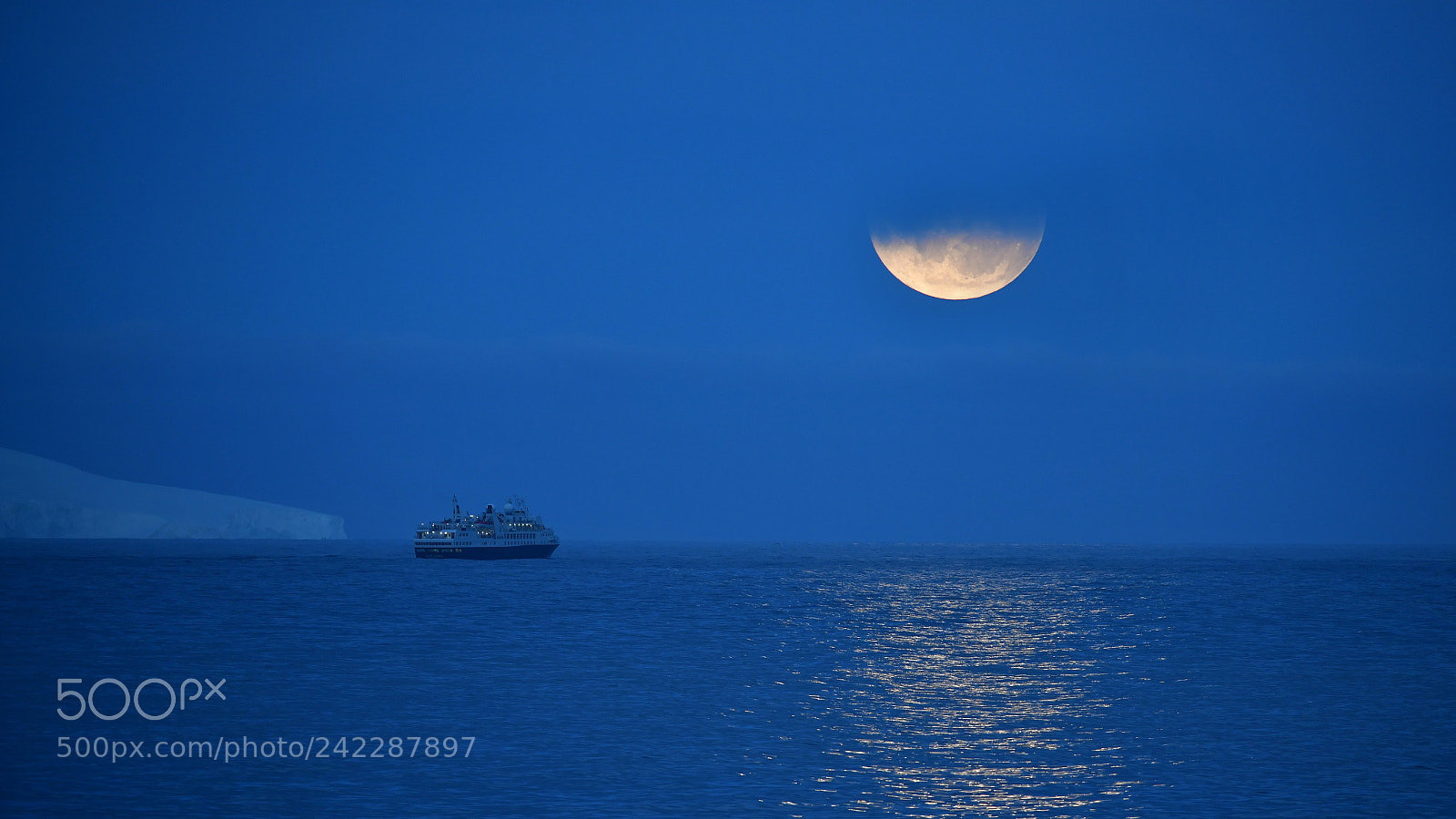 Nikon D850 sample photo. Super moon over antarctica photography