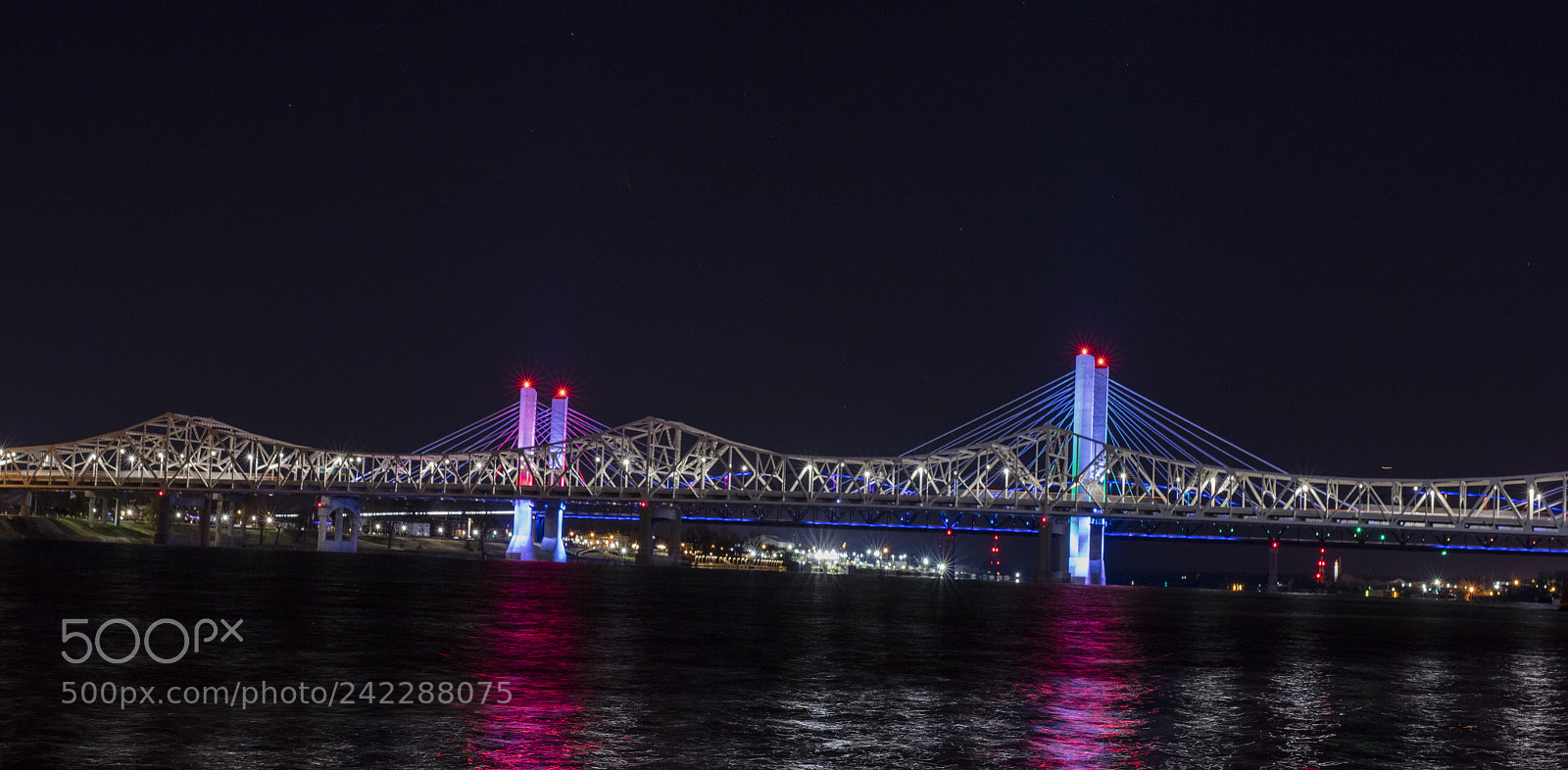 Canon EOS 5DS R sample photo. Lit up louisville bridge photography