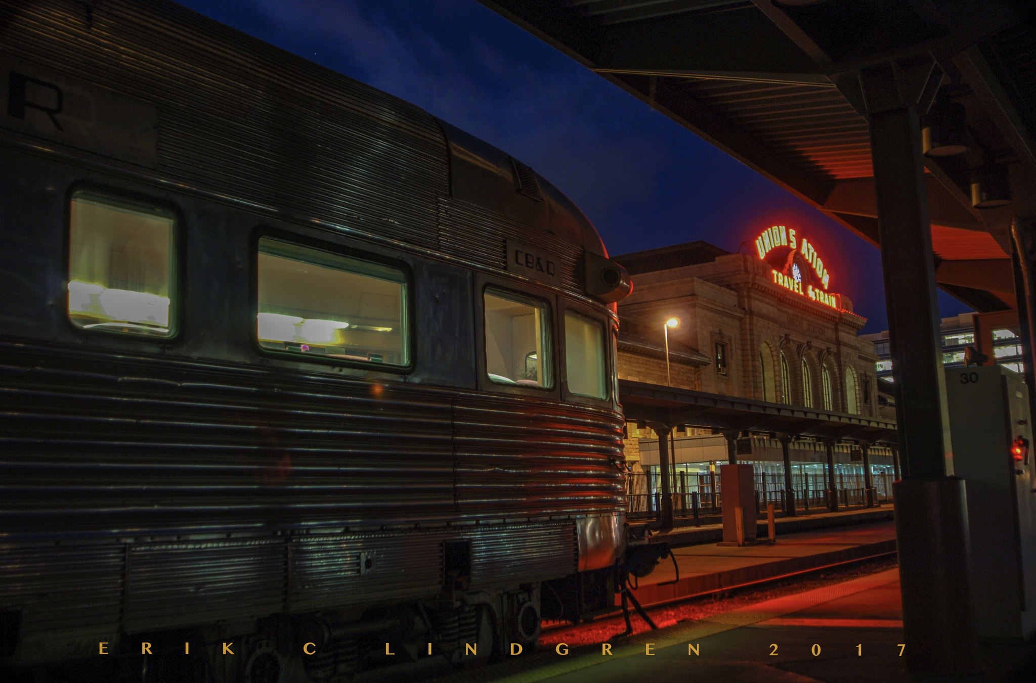 The original California Zephyr sits at the original Denver Union