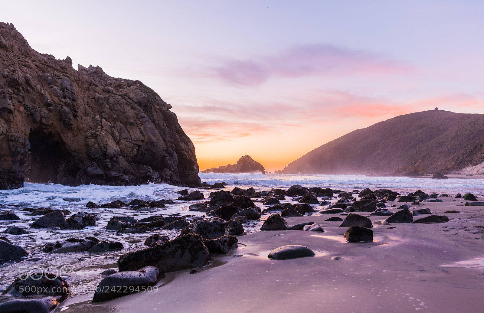 Nikon D810 sample photo. Sunset at pfeiffer beach photography