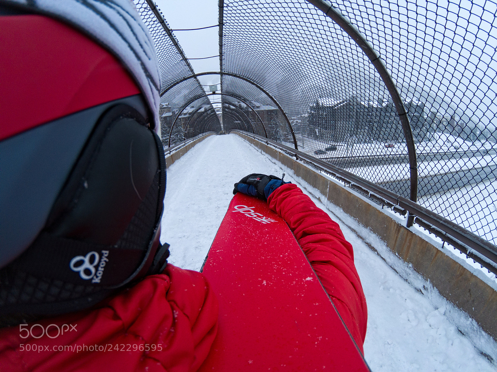 GoPro Hero5 Black sample photo. Carry skis on shoulder photography