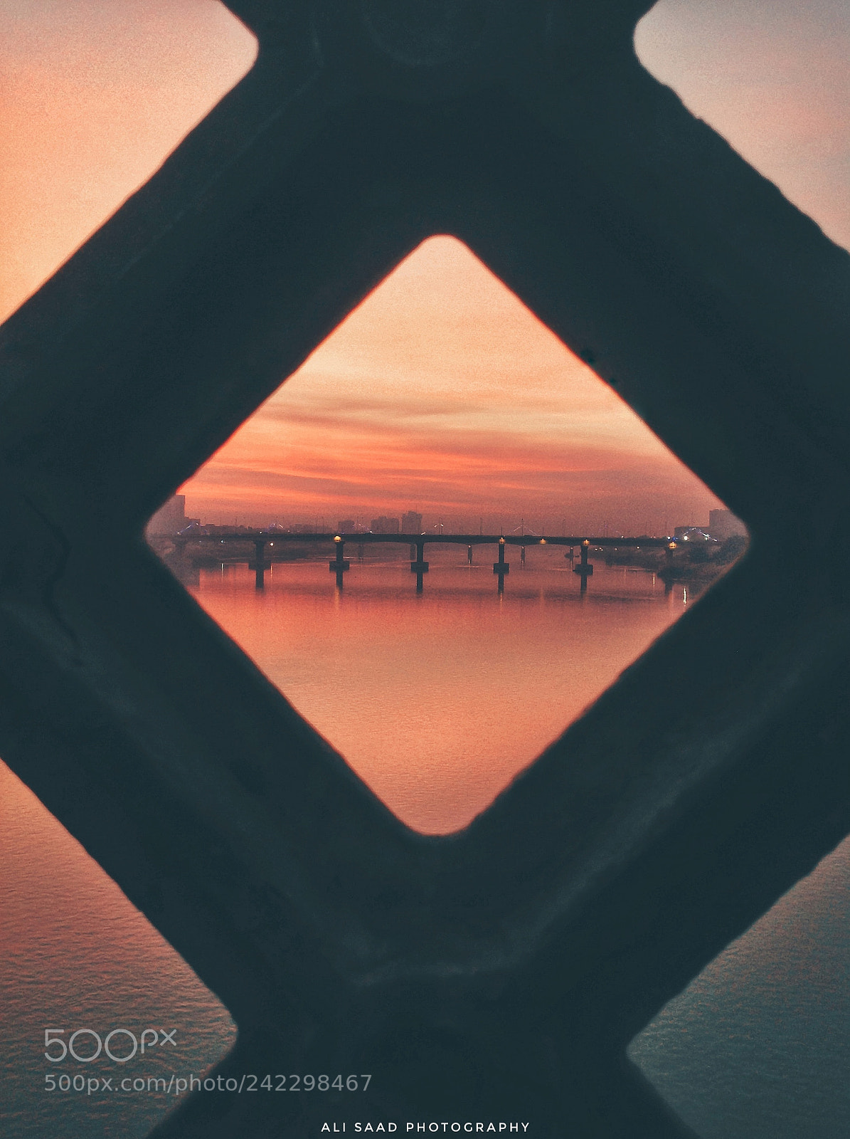 Apple iPad sample photo. Bridge and river photography