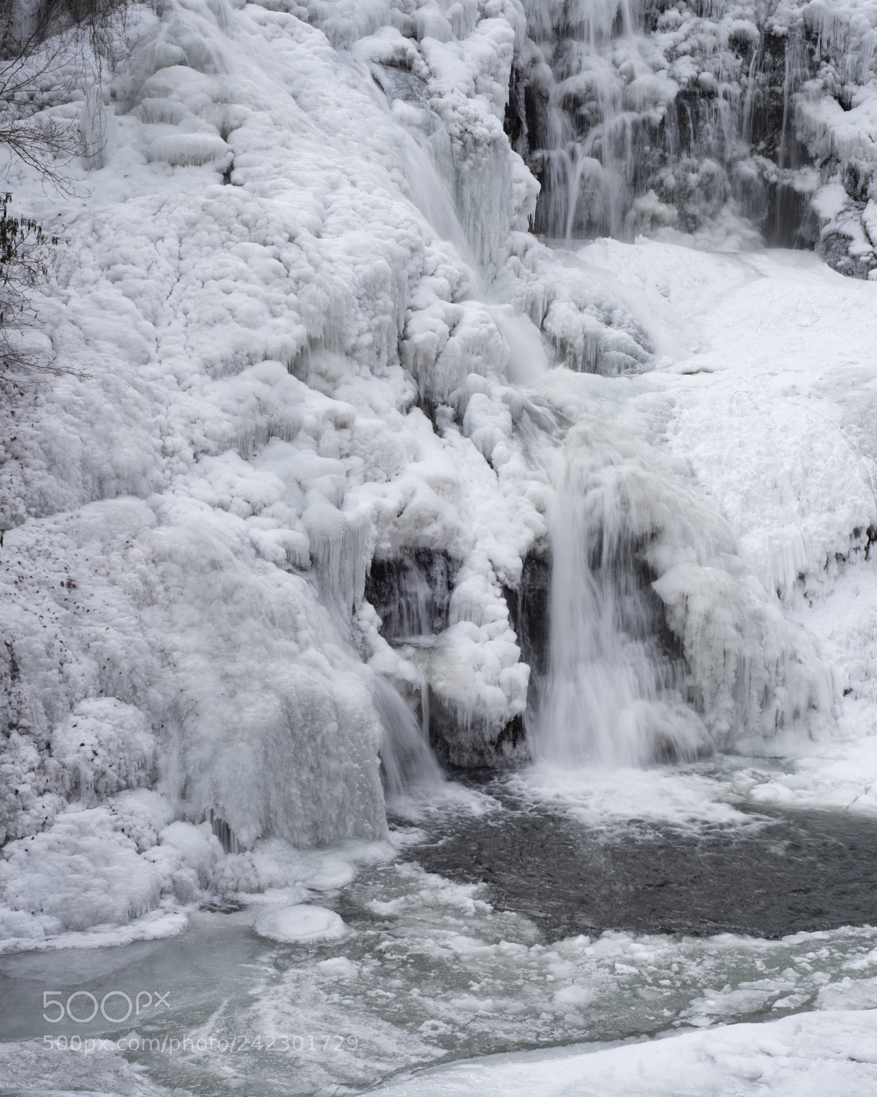 Nikon D750 sample photo. Frozen bald river falls 1 photography