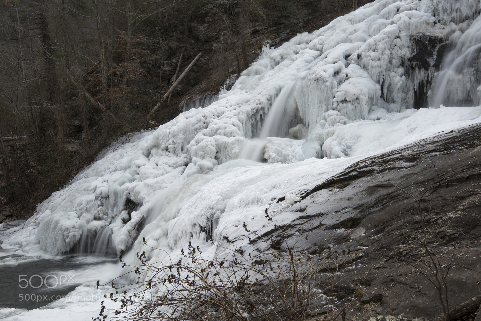 Nikon D750 sample photo. Frozen bald river falls photography