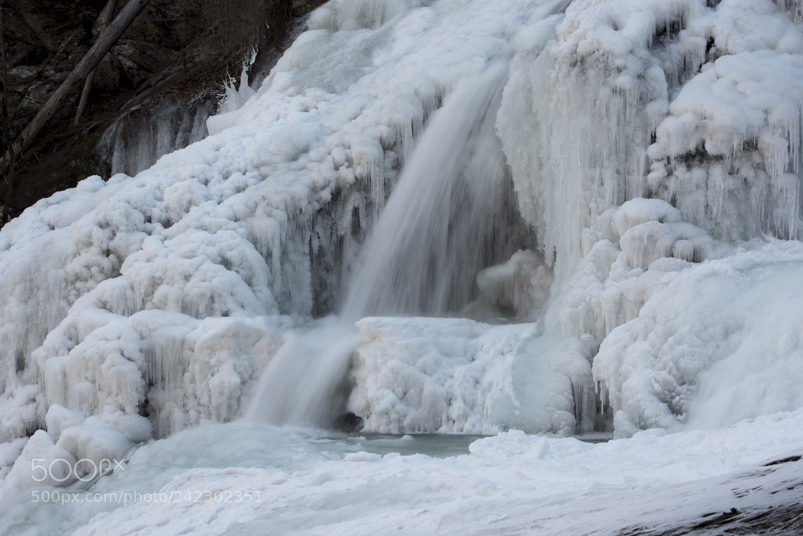 Nikon D750 sample photo. Frozen bald river falls photography