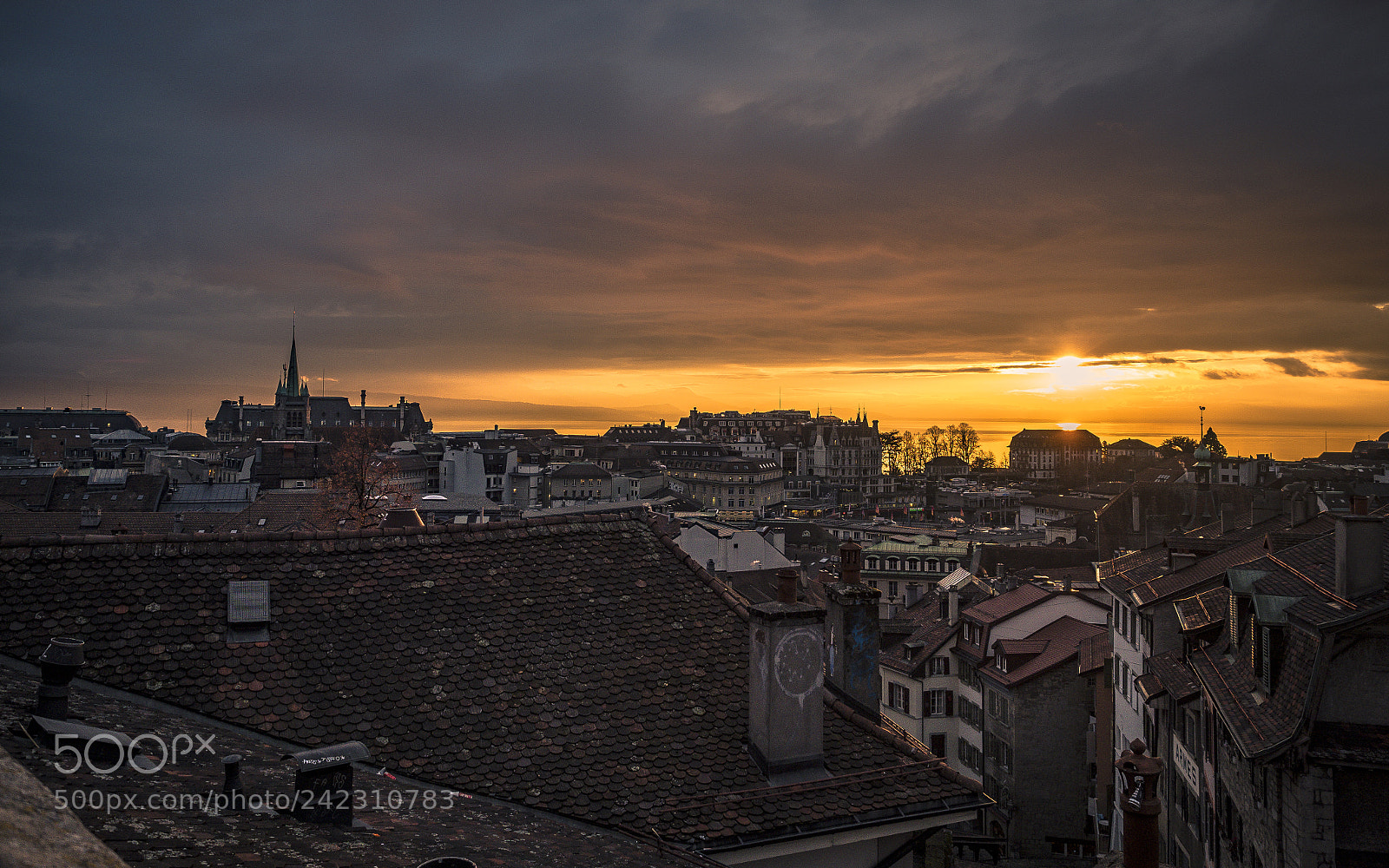 Olympus OM-D E-M1 Mark II sample photo. Lausanne from the cathedral photography