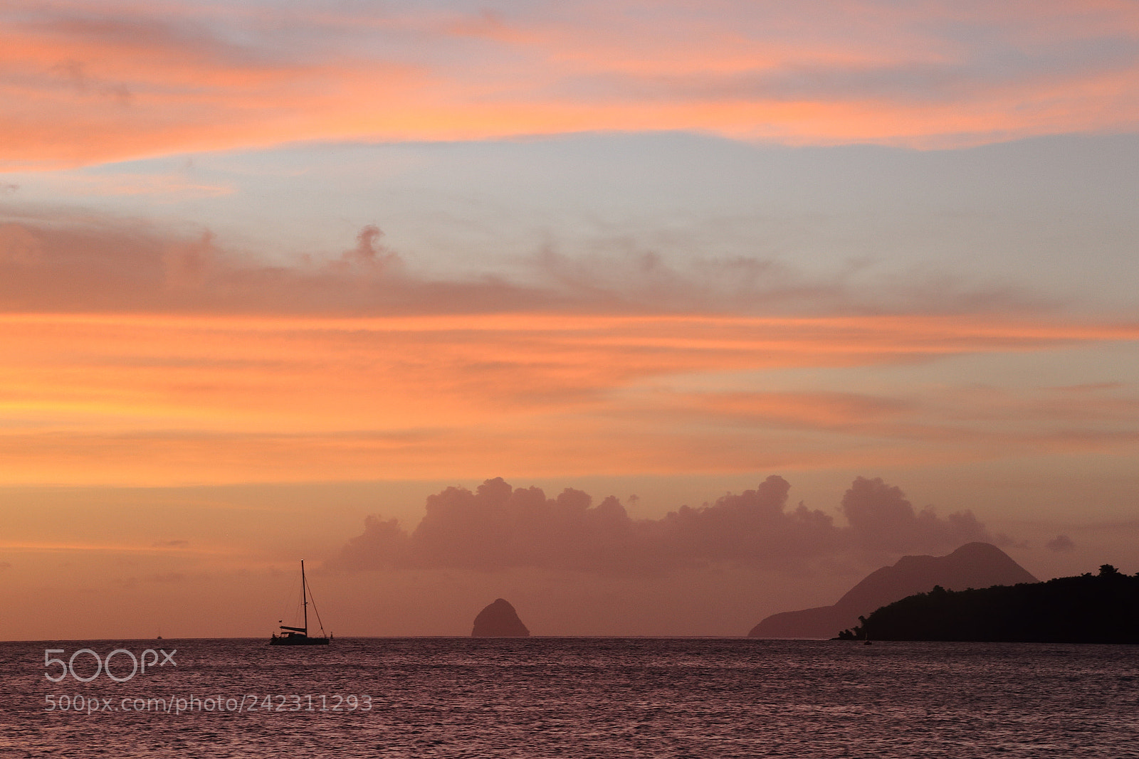 Canon EOS 6D + Canon EF 24-105mm F4L IS USM sample photo. Carribean sunset photography
