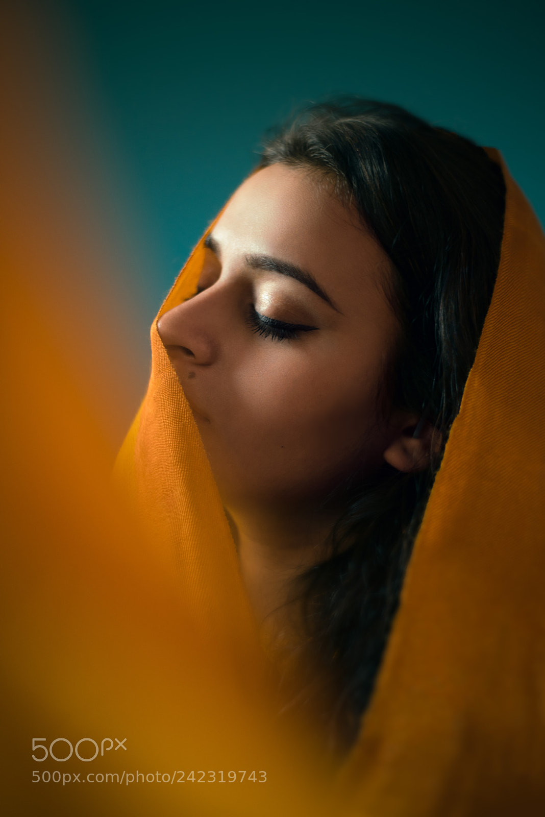 Nikon D810 sample photo. Scarf girl photography
