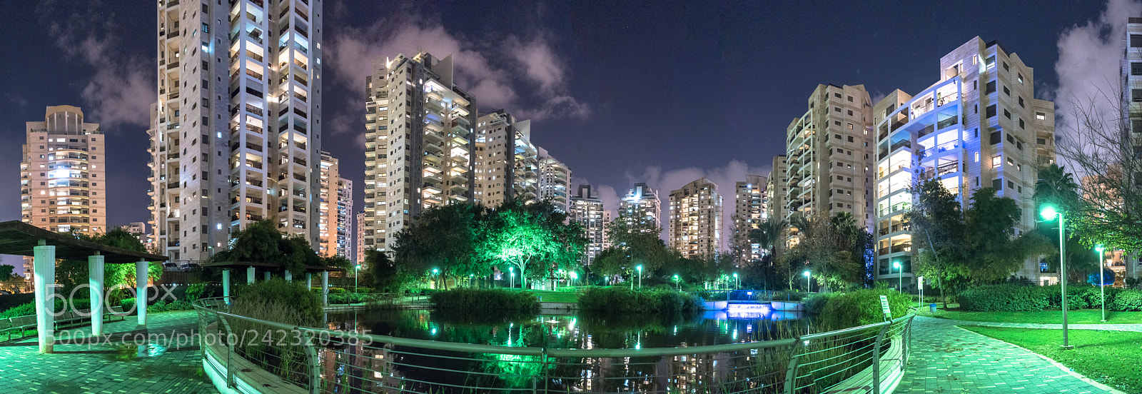 Nikon D5600 sample photo. Night panorama petah tikva photography