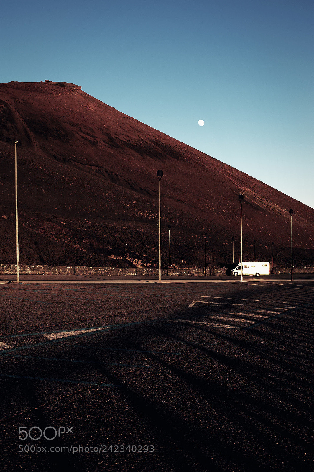 Nikon D700 sample photo. Moon meets volcano photography