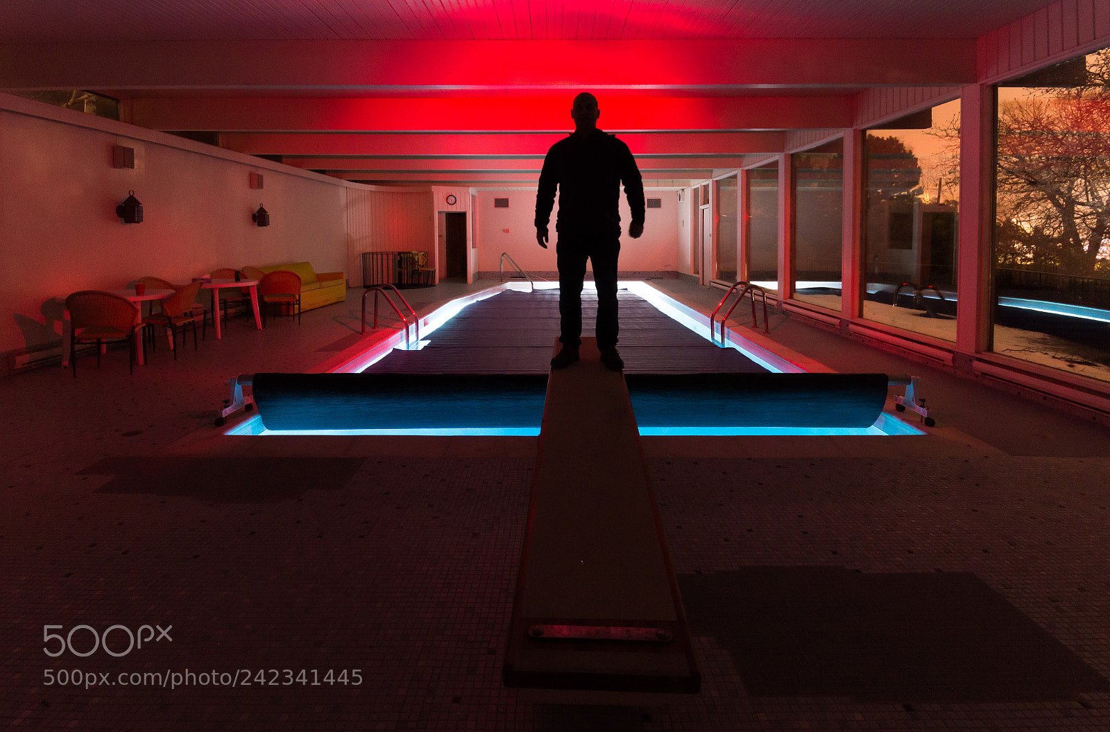 Nikon D3200 sample photo. Abandoned mansion indoor pool photography