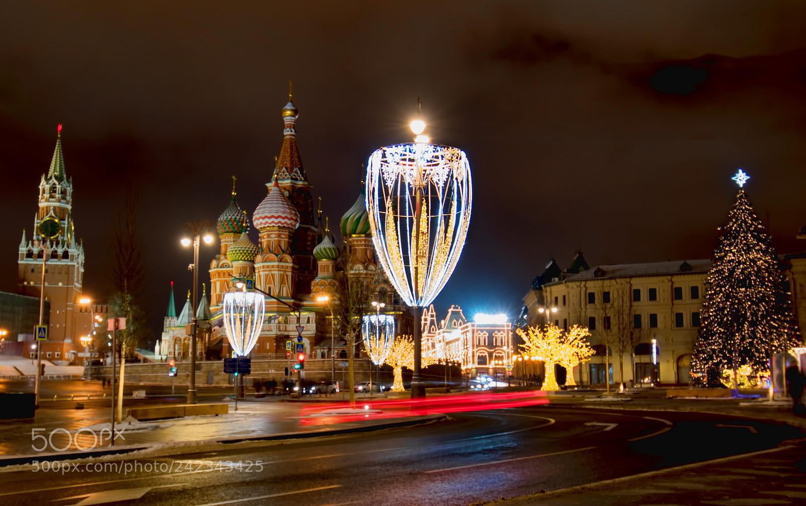 Nikon D500 sample photo. Winter night in moscow photography