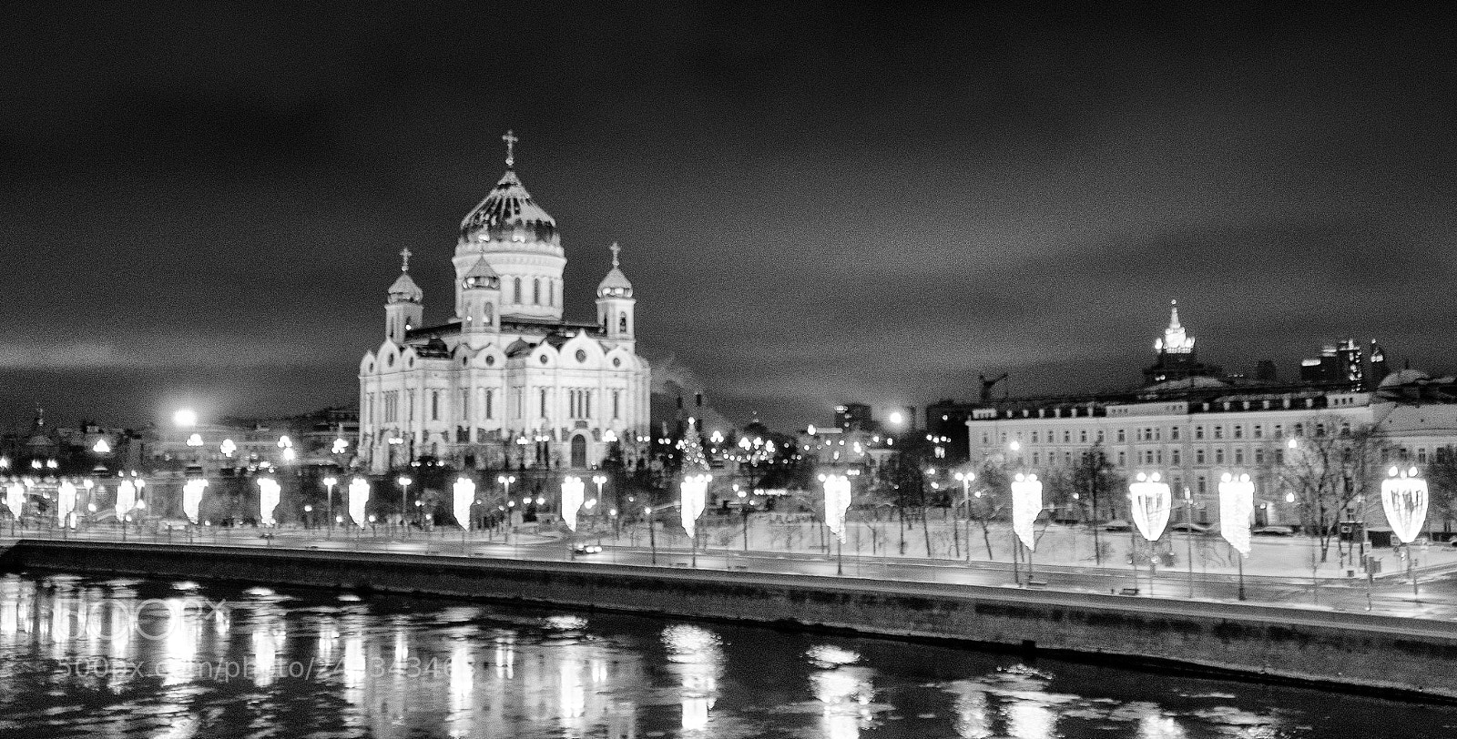 Nikon D500 sample photo. Winter night in moscow photography