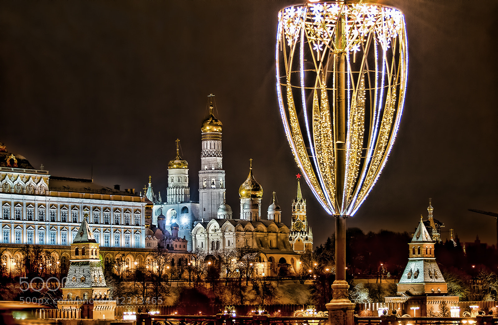 Nikon D500 sample photo. Winter night in moscow photography