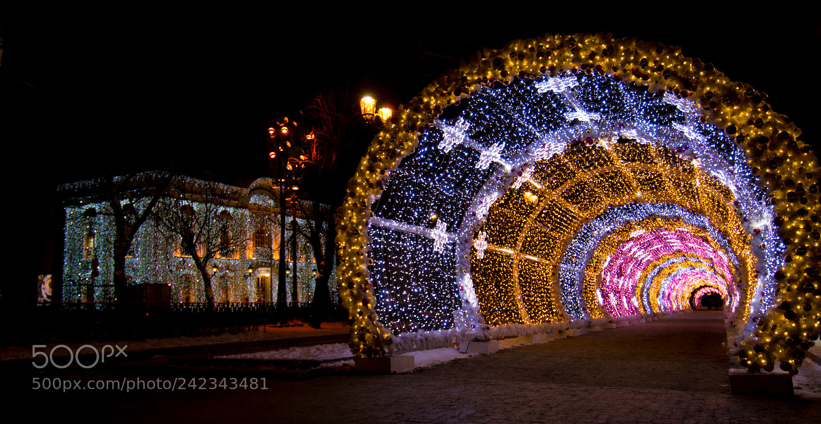Nikon D500 sample photo. Winter night in moscow photography