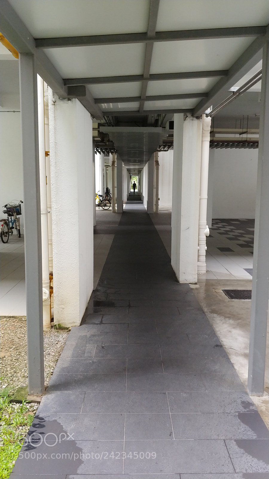 LG V30 sample photo. 2.little shop walkway photography
