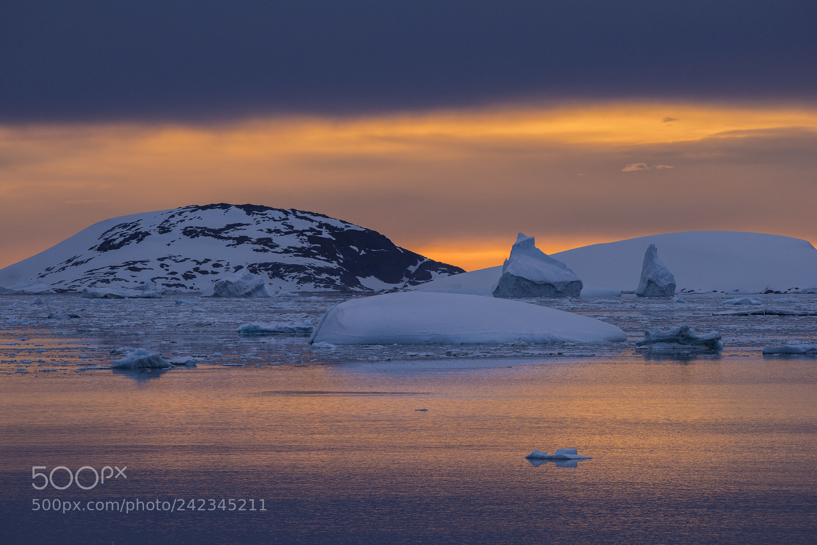 Nikon D810 sample photo. Antarctic midsummer sunset at photography