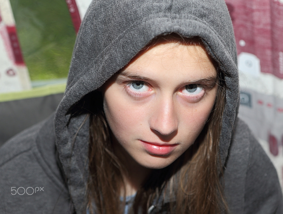 Canon EOS-1D X sample photo. Sue in a hoody photography