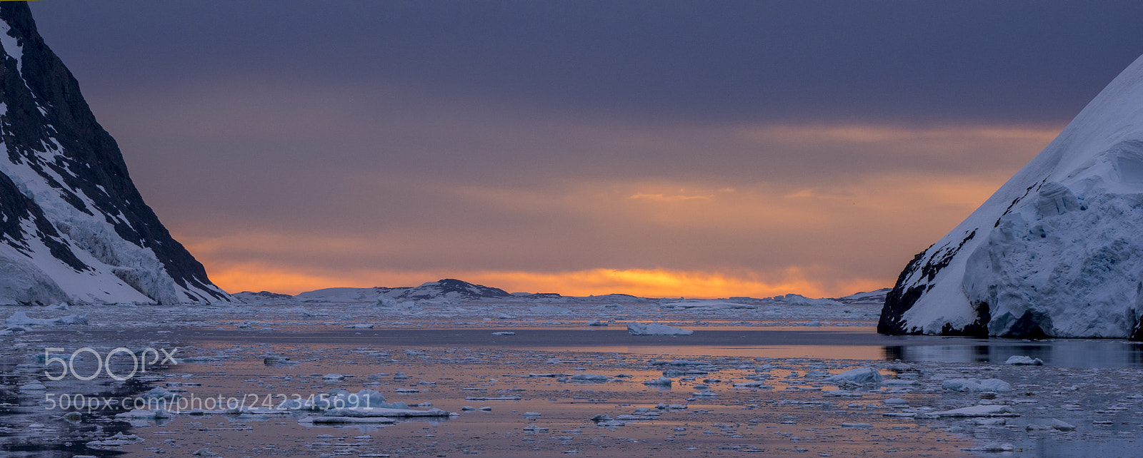 Nikon D810 sample photo. Antarctic midsummer sunset at photography