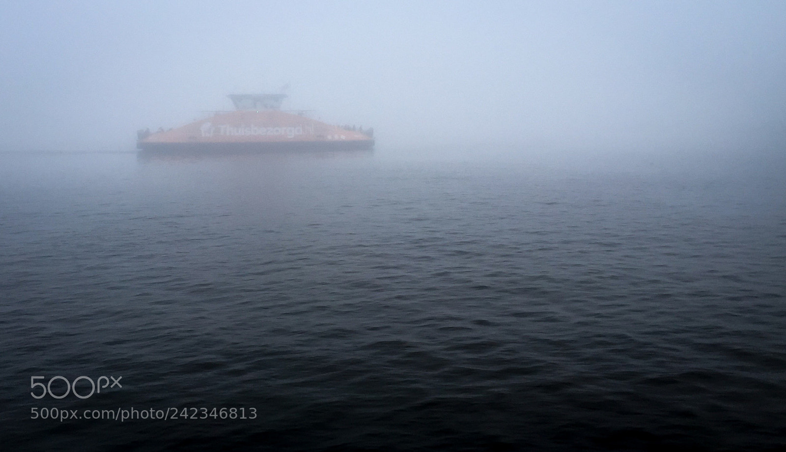 Apple iPhone 6 sample photo. Boat in the mist photography