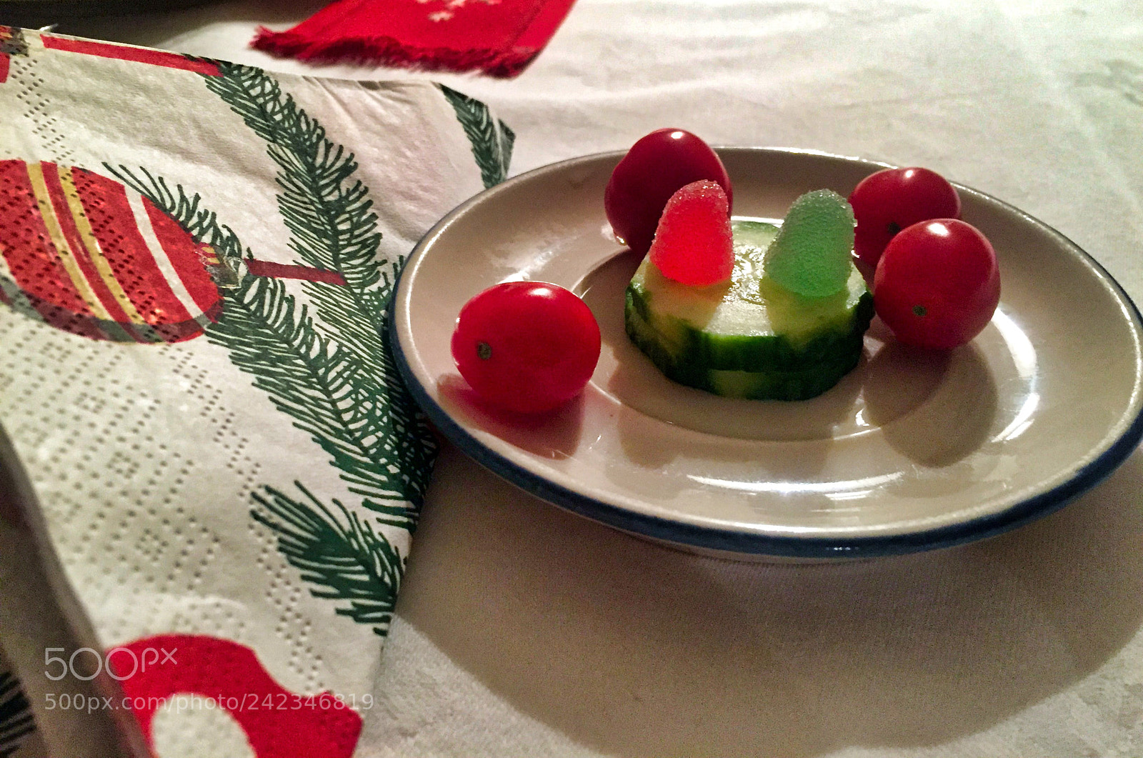 Apple iPhone 6 sample photo. Cherries, cucumber and candy photography