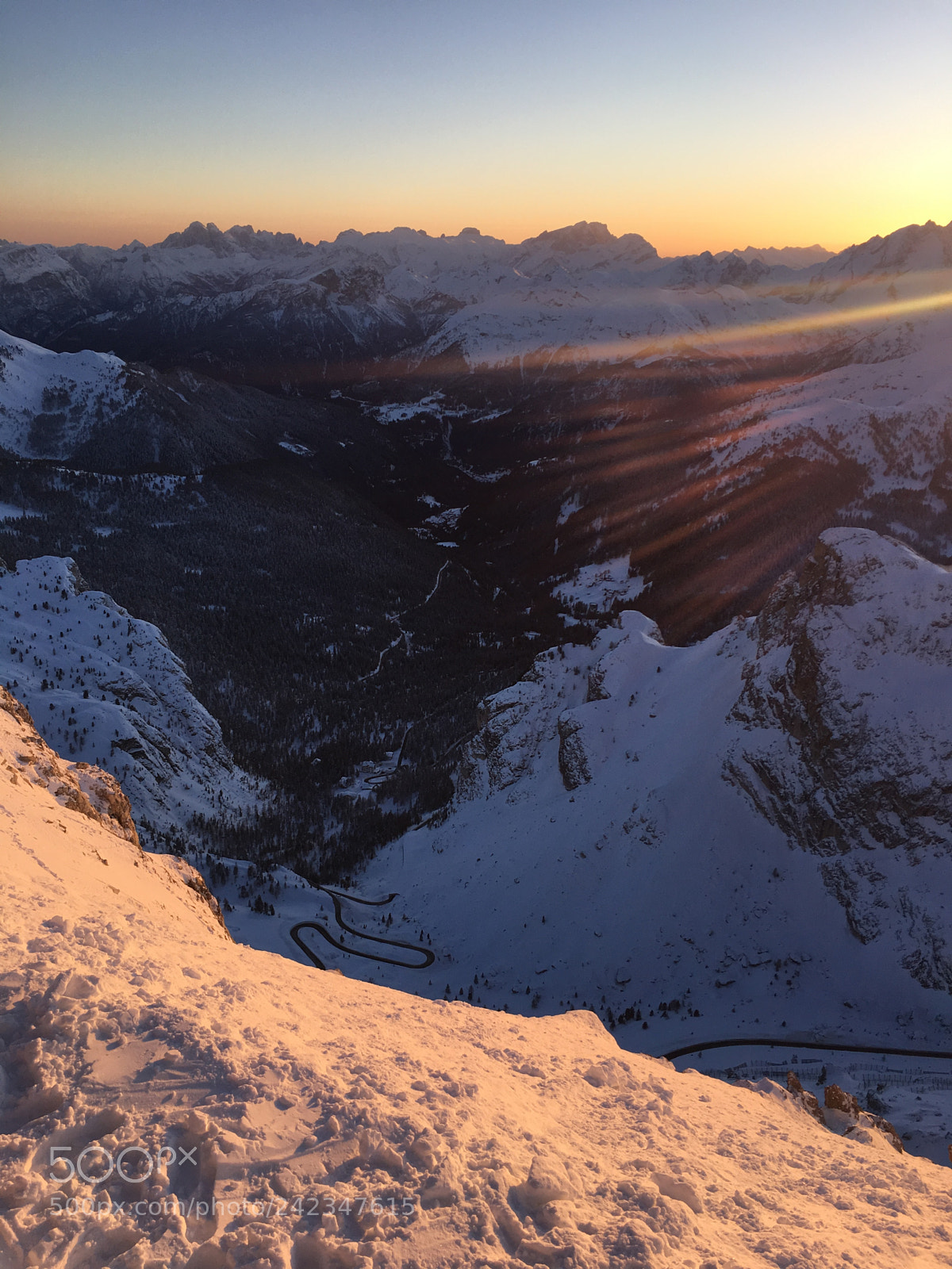 Apple iPhone 6s sample photo. Sunset on dolomites summits photography