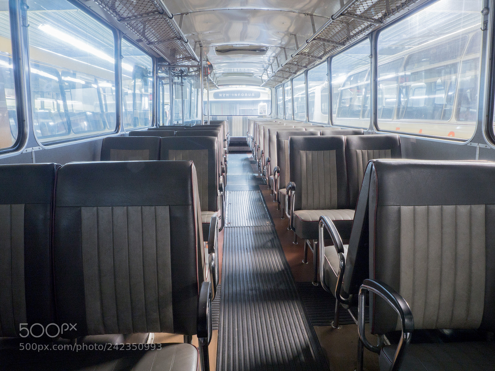 Olympus PEN E-PL8 sample photo. Bus interior photography