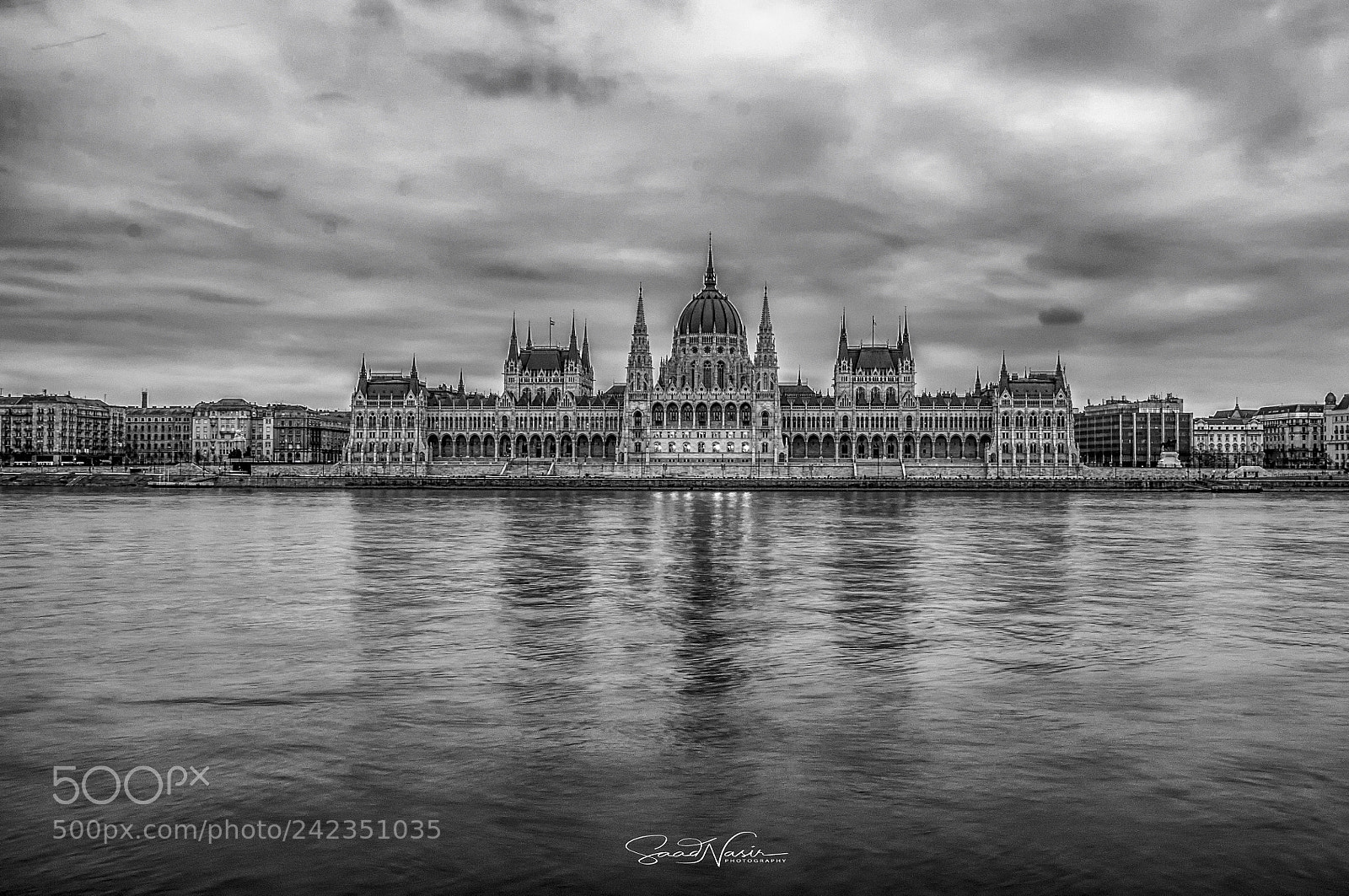Nikon D5000 sample photo. Black white hungarian parliament photography