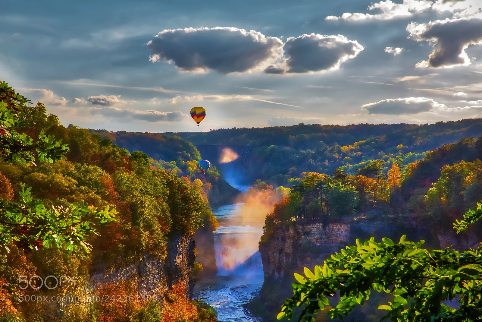Nikon D800E sample photo. Balloon over letchworth photography
