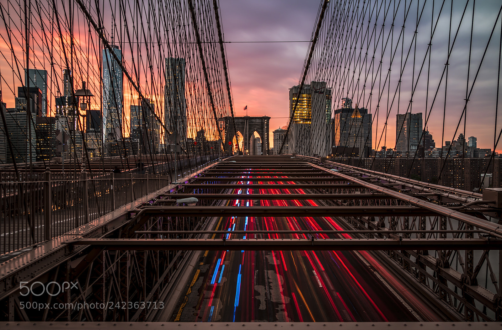 Canon EOS 760D (EOS Rebel T6s / EOS 8000D) sample photo. Brooklyn bridge sunset photography